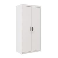 KLEIDERSCHRANK Storicos Weiß 89,7/190,5/53 cm - Modern 2-türig - Weiß, Holzwerkstoff/Kunststoff (89.8/190.6/53cm) - AX Living