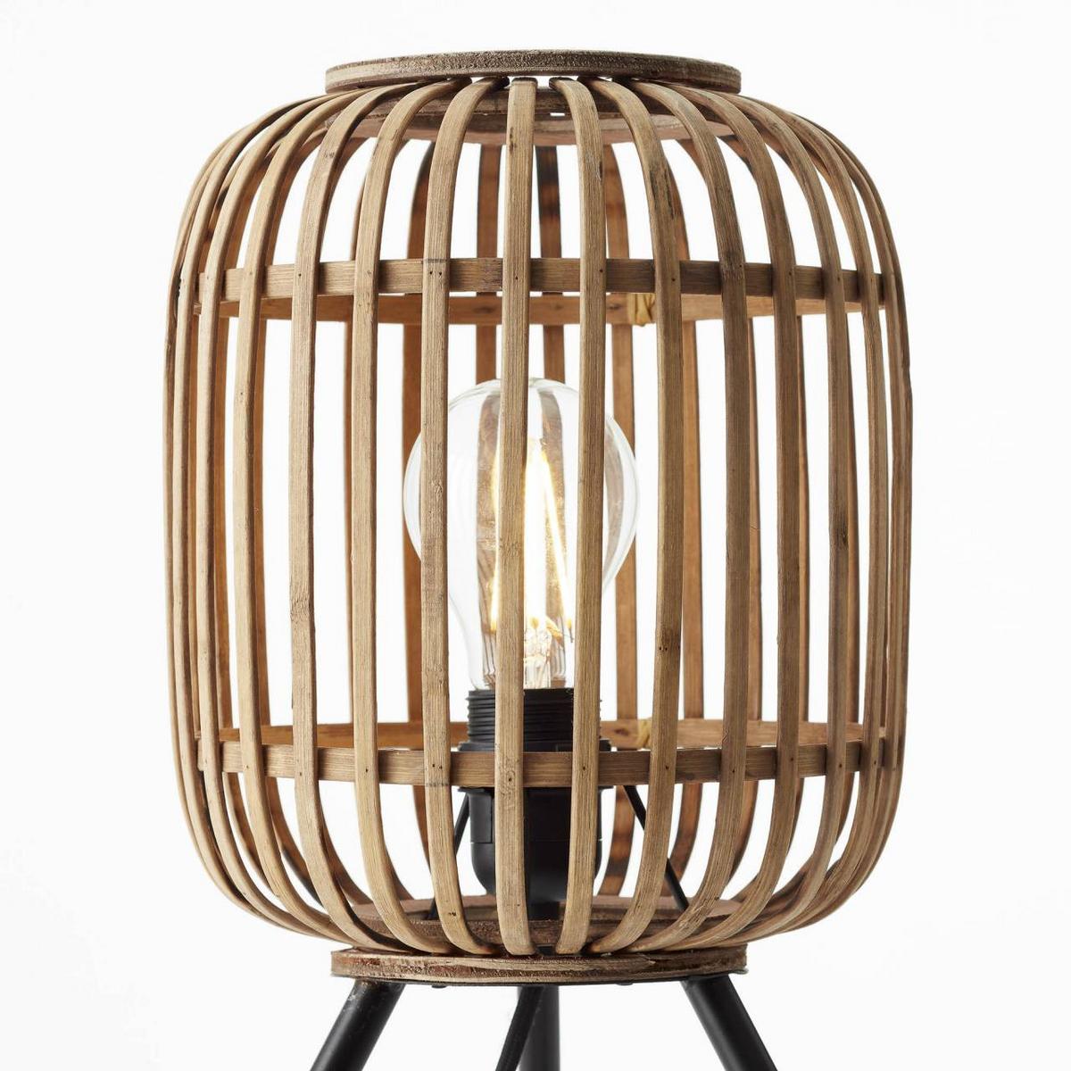 TISCHLEUCHTE Woodrow 93775/20 - Hellbraun, Metall (26/26/41cm) - Brilliant