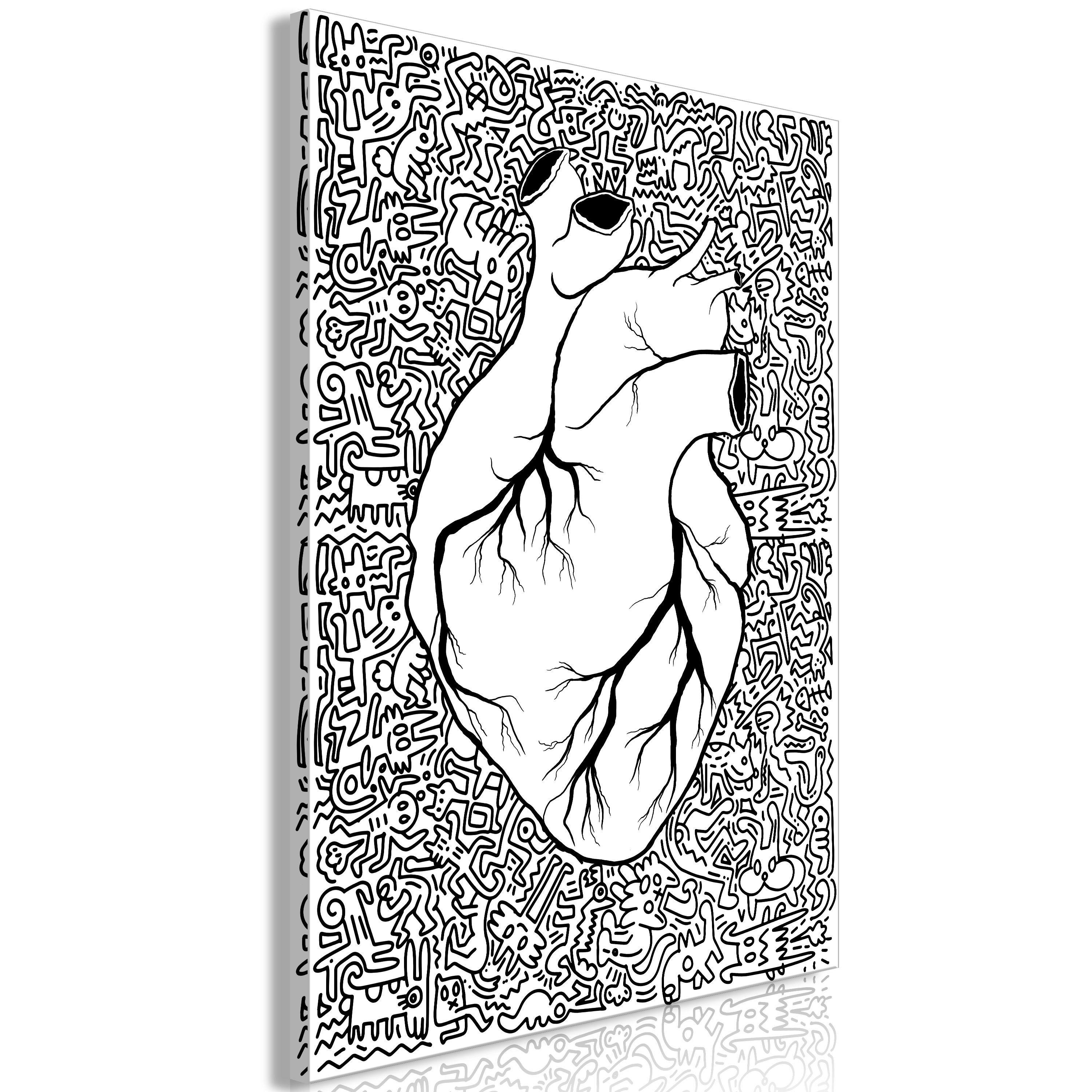 KUNSTDRUCK Schwarz-Weiß 40/60 cm - Schwarz, Textil (40/60cm) - KUNSTLOFT