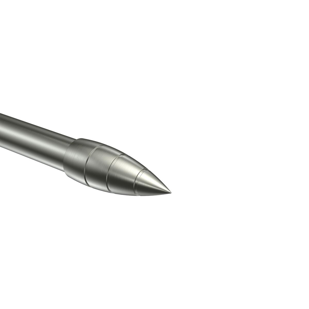 ENDSTÜCKE FÜR GARDINENSTANGEN 20 mm Ø, Samanto Edelstahl-Optik, Packung 2 Stück - Edelstahlfarben, Metall (6.4/2.9/2.9cm) - INTERDECO