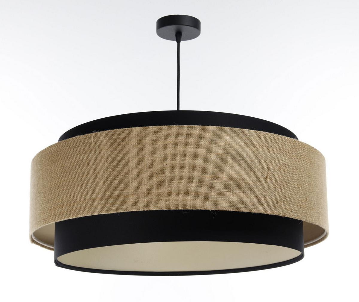 HÄNGELEUCHTE Schwarz 60/25 cm - Beige, Kunststoff (60/1.9/25cm) - ONZENO