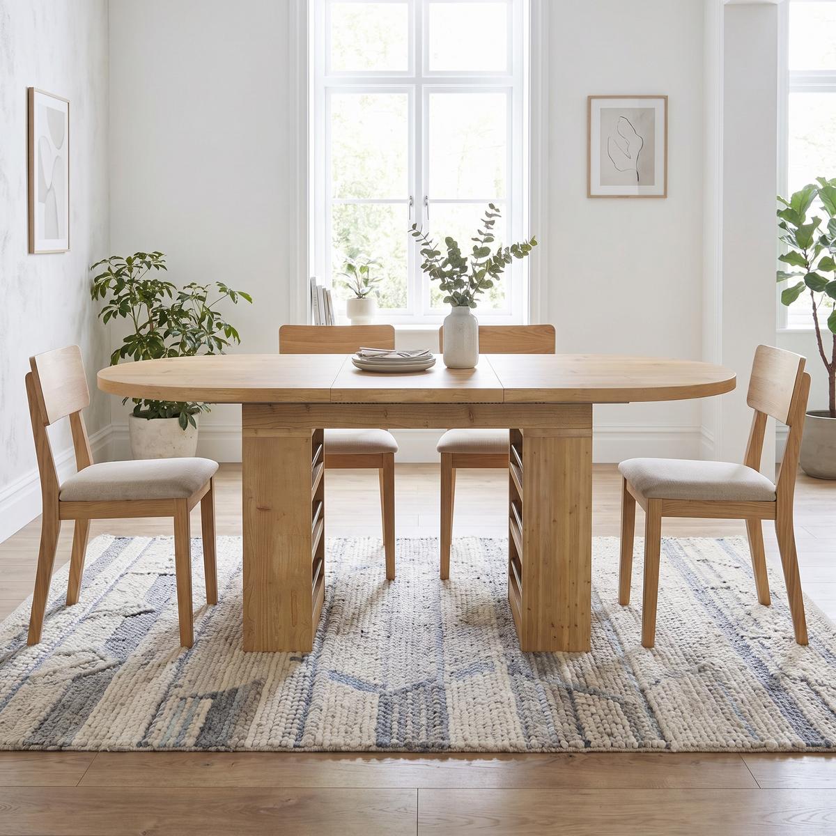 ESSTISCH Ausziehbar 150-200cm Eichenfarbe Skandinavisch mit Stauraum - Eichefarben, Holzwerkstoff (90/200/76cm) - Urban Meuble