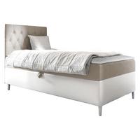 BOXBETT Filip Junior 1, Seite zum Öffnen des Bettkastens: Links - H3 - Creme/Weiß, Holz (90/200cm) - MIRJAN24