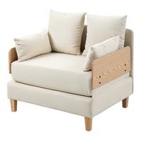 SCHLAFSOFA Seinlus - Beige, Holz/Holzwerkstoff (88/47/68cm) - [en.casa]