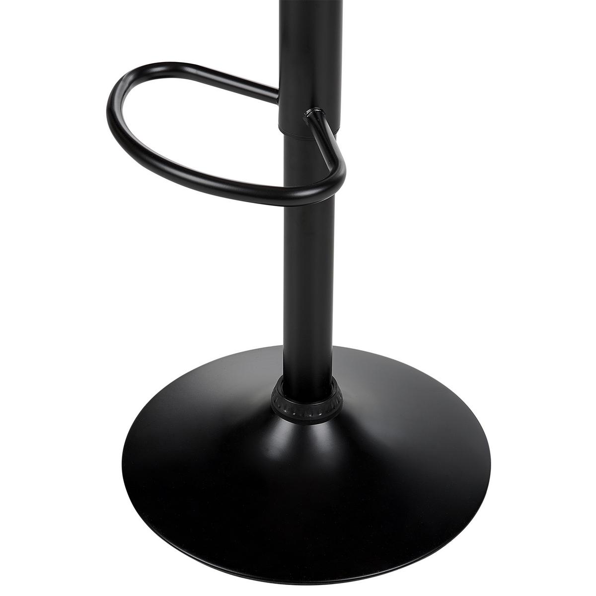 BARHOCKER 2er-Set Kunstleder hellbeige/schwarz höhenverstellbar Peoria - Beige/Schwarz, Kunststoff (53/79/48cm) - Beliani