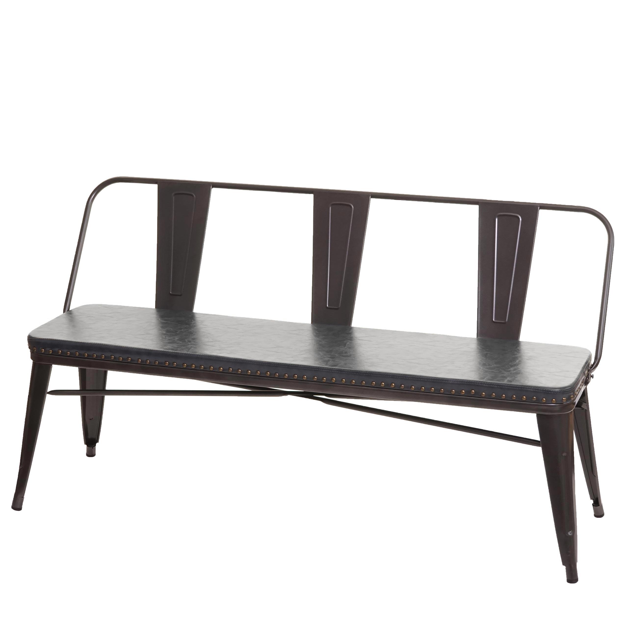 3ER-SITZBANK Schwarz, Grau - Schwarz/Grau, Metall (153/80/56cm) - MCW