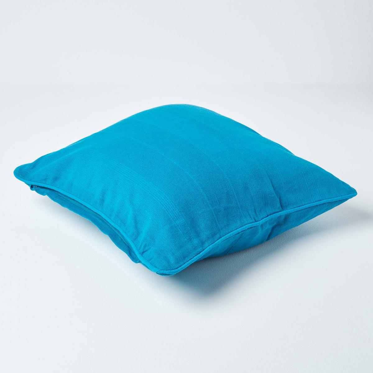 KISSENHÜLLE Rajput 45/45 cm, 100% Baumwolle - Petrol, Textil (45/45cm) - Homescapes