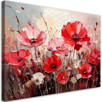 LEINWANDBILD Blumen 120x80cm - Rosa, Textil (120/80cm) - Feeby