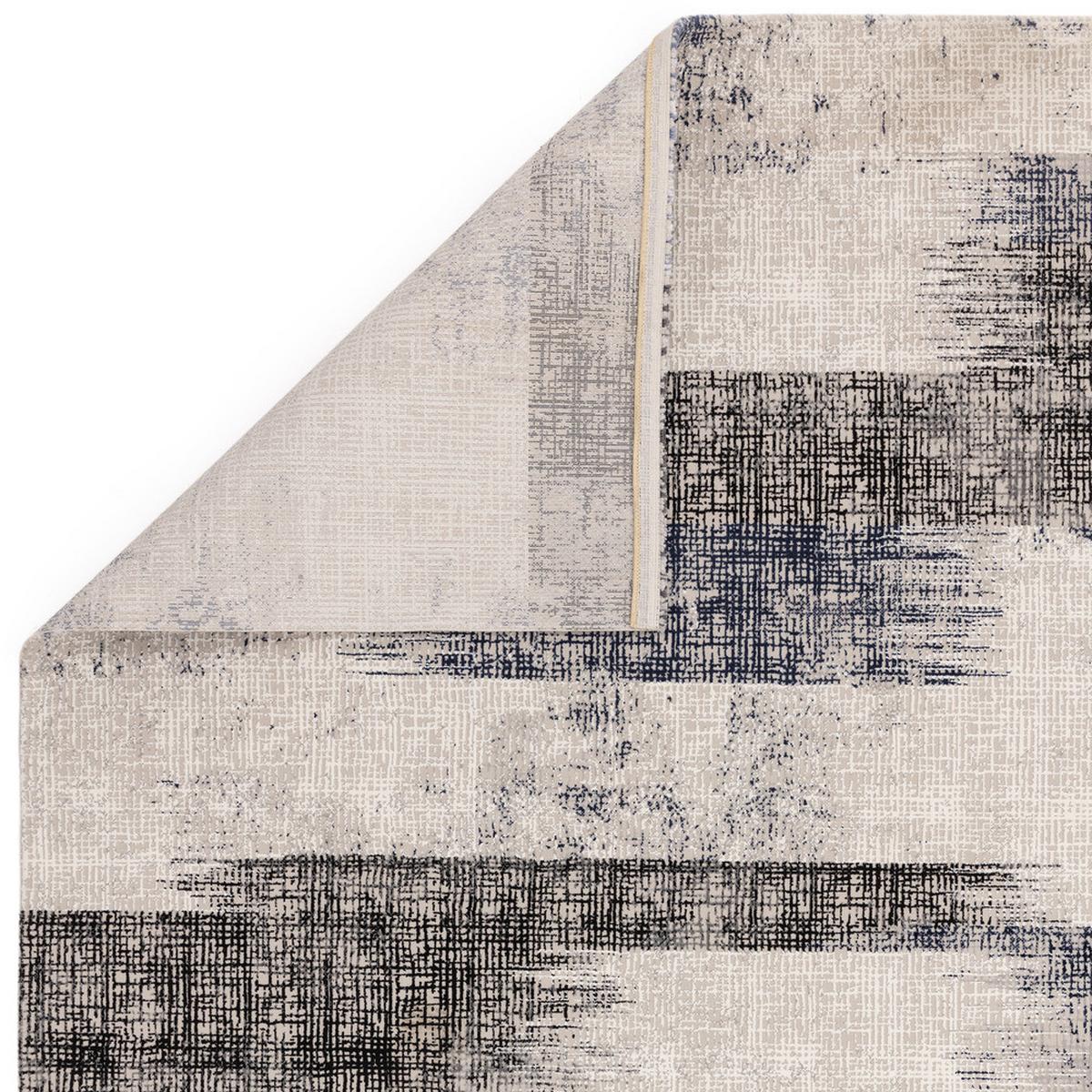 TEPPICH TIBER-Orte, geometrisch-abstrakt, Dunkelblau, 120 x 170 cm - Dunkelblau, Textil (170/120cm) - KADIMA DESIGN