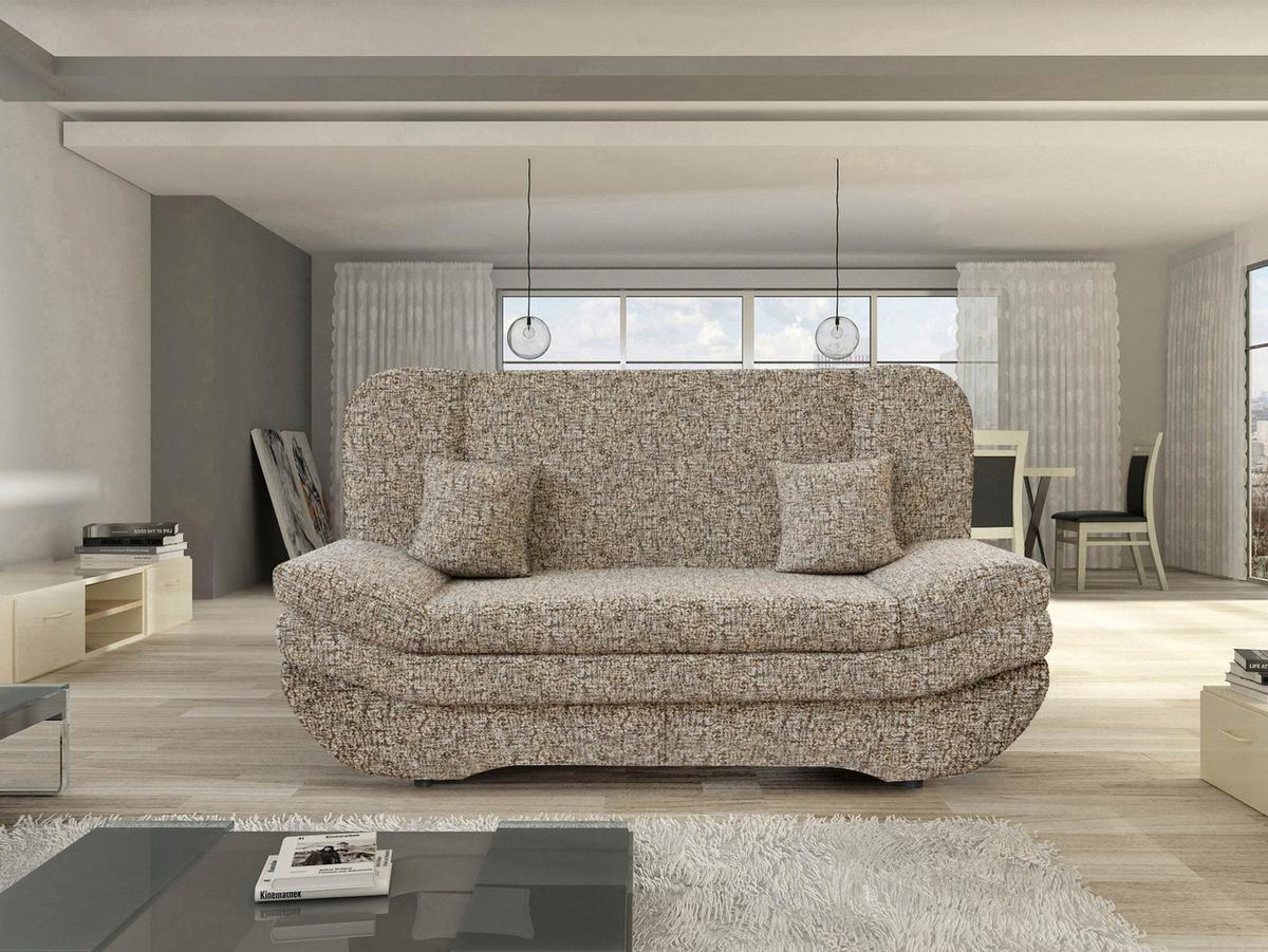 SCHLAFSOFA Weronika - Beige/Schwarz, Holz/Kunststoff (200/95/90cm) - MIRJAN24