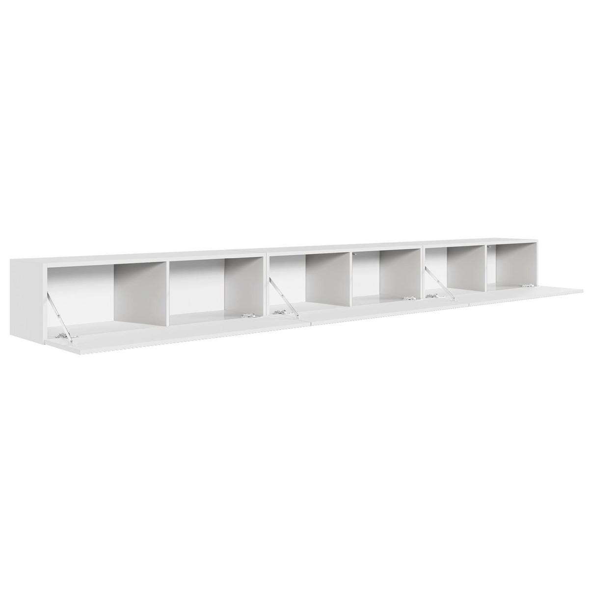 TV-LOWBOARD Veldio hängend Weiß 300 cm - Weiß, Holzwerkstoff (302.4/28.5/31.6cm) - Selsey