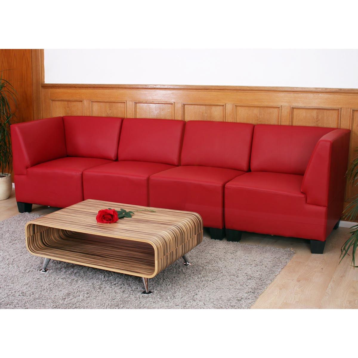 4-SITZER Rot - Rot, Textil (258/76/72cm) - MCW
