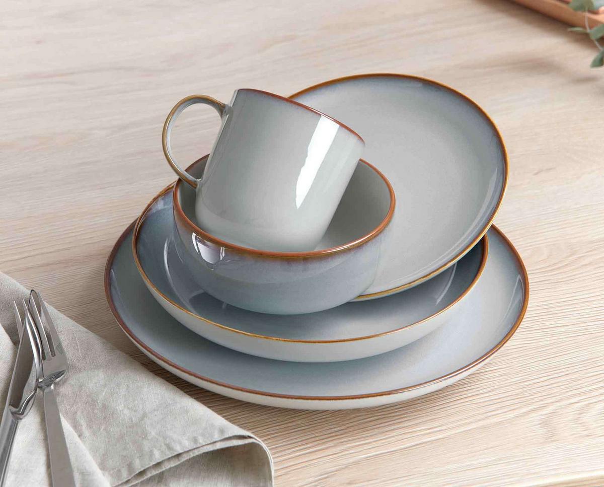 BASIC-SET Portofino grau 12-tlg. - Grau, Keramik (2/2/2cm) - Ritzenhoff Breker