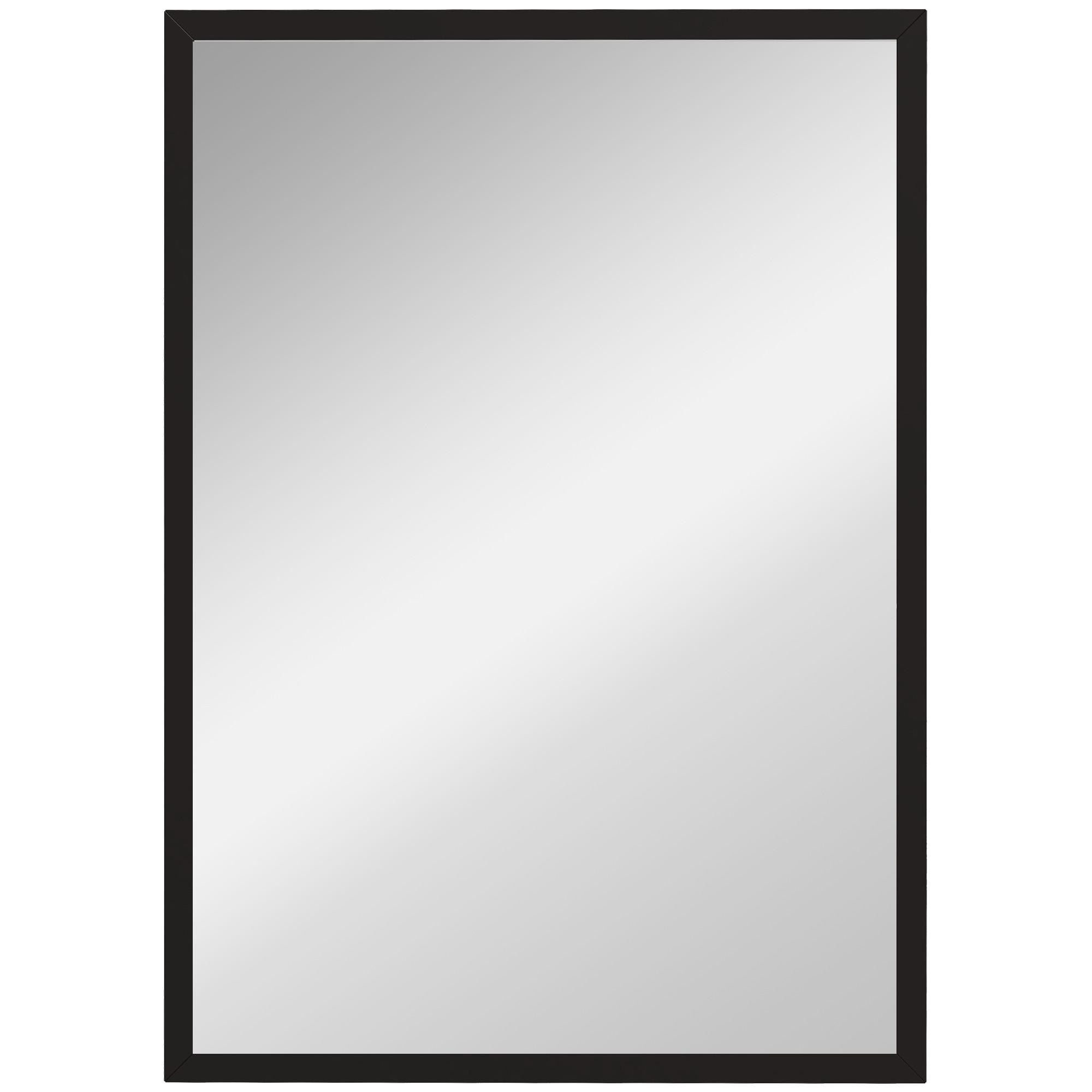 WANDSPIEGEL MDF Glas Schwarz - Schwarz, Holzwerkstoff (2/70/50cm) - HOMCOM
