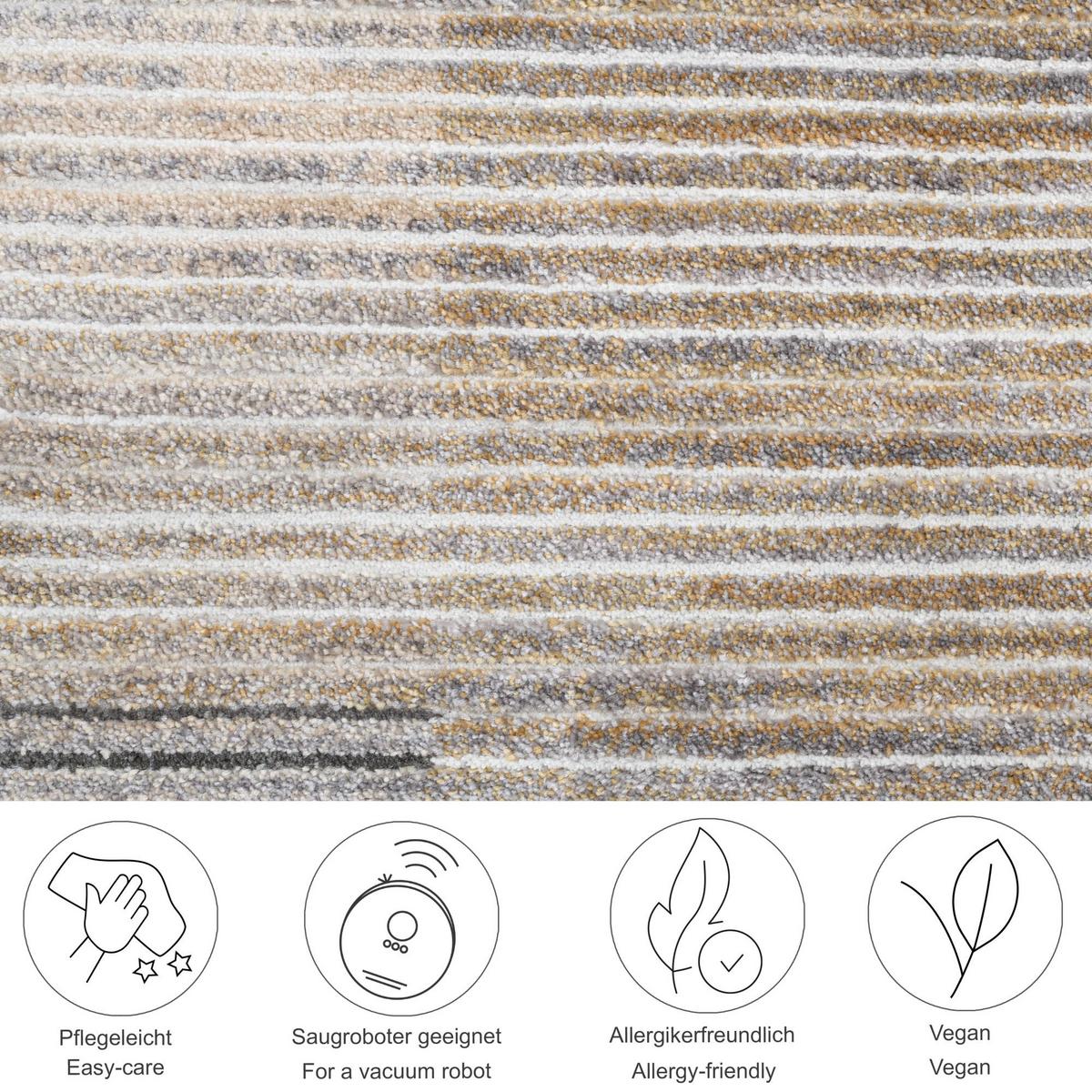 FLACHWEBETEPPICH Corduletta 240x290 cm - Beige, Textil (240/290cm) - Gino Falcone