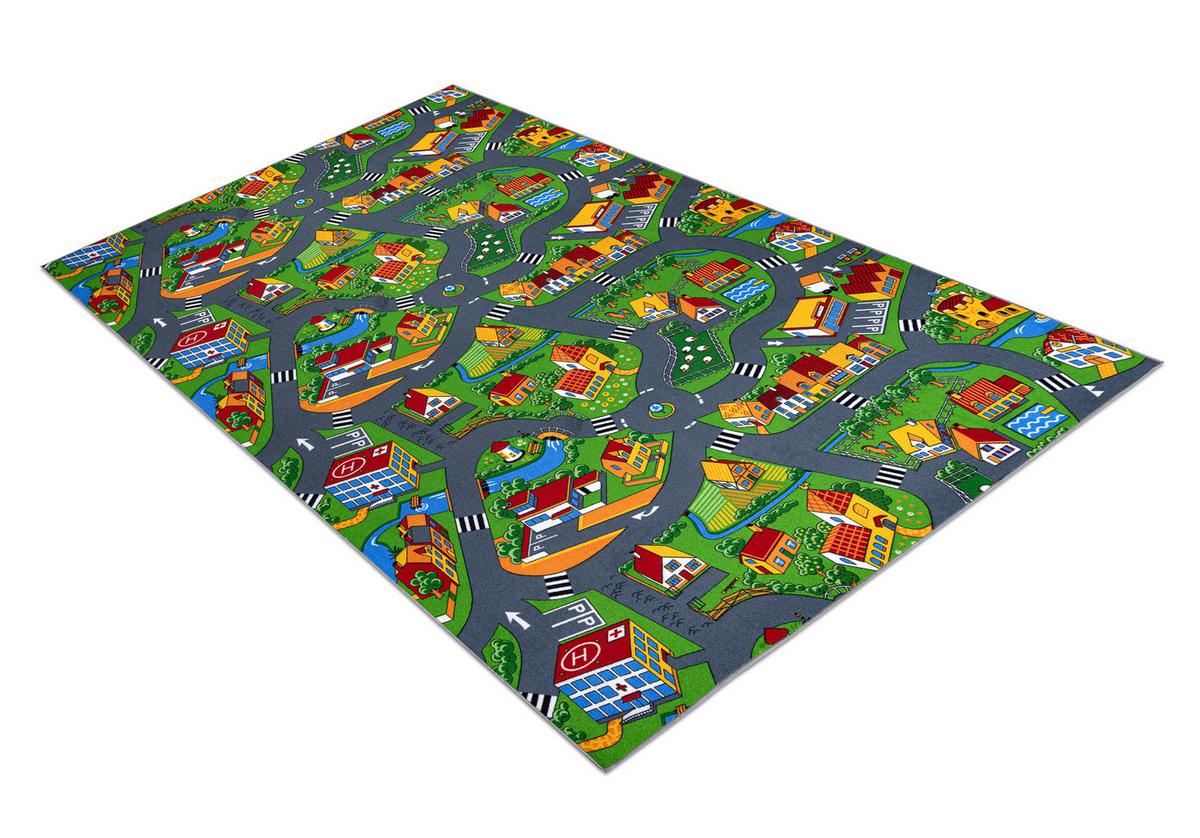TEPPICH LITTLE VILLAGE 100/100 cm - Multicolor, Textil (100/100cm) - rugsX