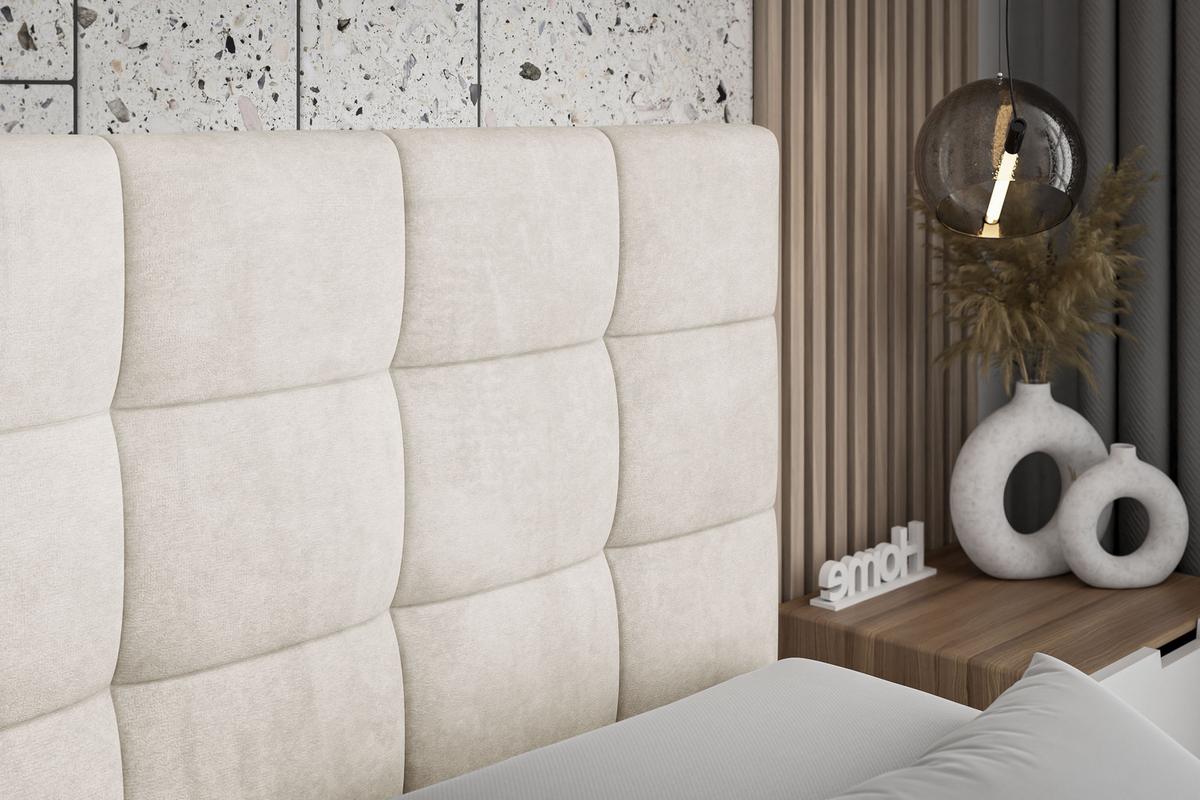 BOXSPRINGBETT BRUGO KING - 180 x 200 - H3/H4 - Ecru - Ecru, Holzwerkstoff (180/200cm) - ALTDECOR