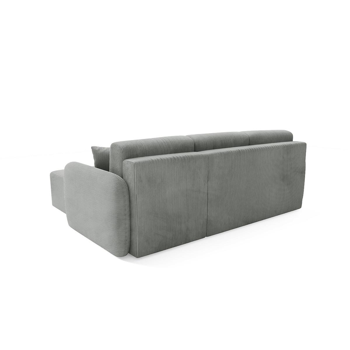 ECKSOFA Dora 3 Sitzplätze Hellgrau - Grau, Holz (245/185cm) - Petits-meubles