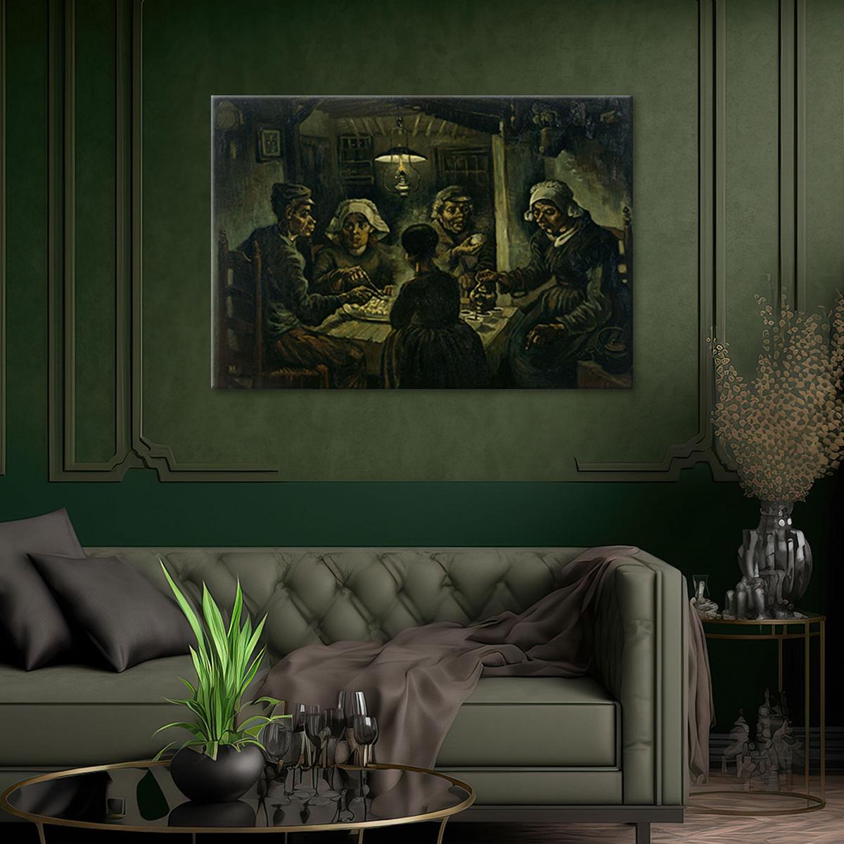 WANDBILD kartoffeln essend v. van Gogh - Multicolor, Textil (60/40cm) - Feeby