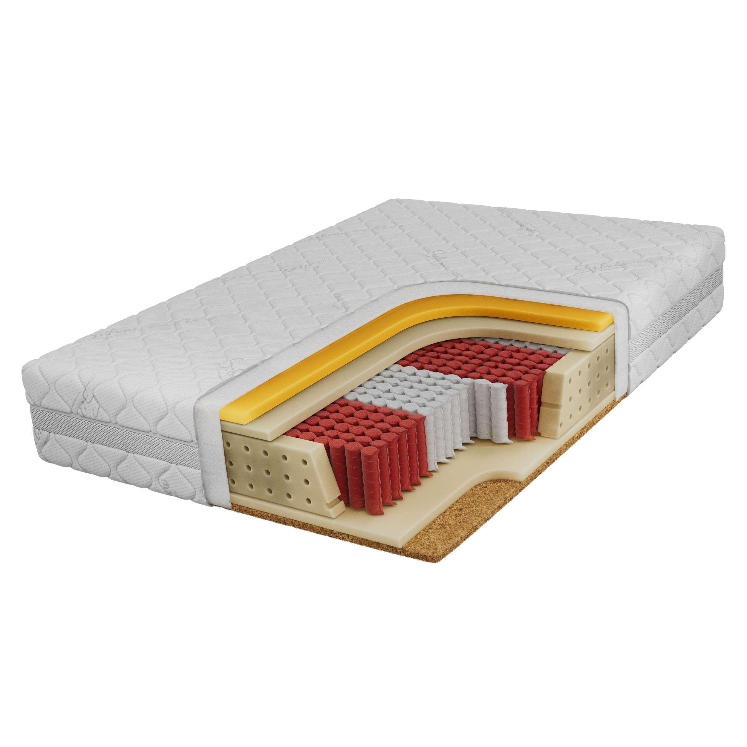 TASCHENMATRATZE ELORI - 160/200 - H3/H4 - Sivo - Weiß, Textil (160/200cm) - MKS