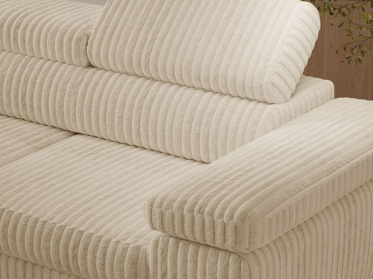 ECKSOFA Argon Beige Links - Beige/Schwarz, Holz/Textil (255/190cm) - Graingold
