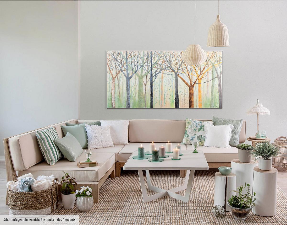 ÖLGEMÄLDE 140/70 cm - Multicolor/Grün, Holz/Textil (140/70cm) - KUNSTLOFT