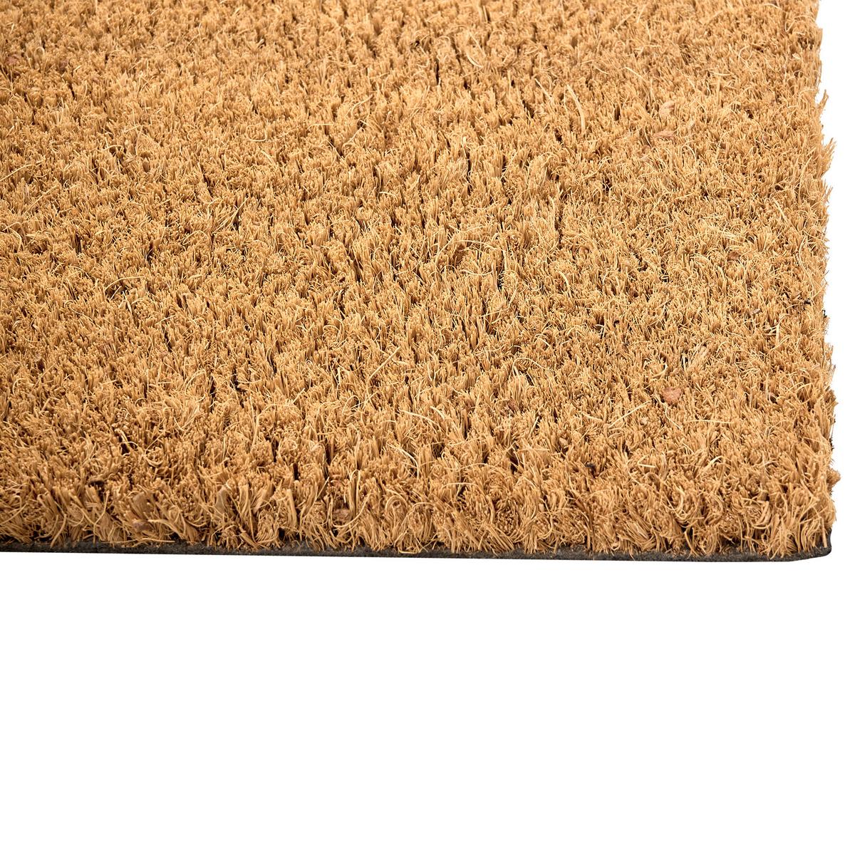 FUSSMATTE Naturfarben 60/90 cm Schriftzug Kokosfasern Calibato - Naturfarben, Textil (60/90cm) - Beliani