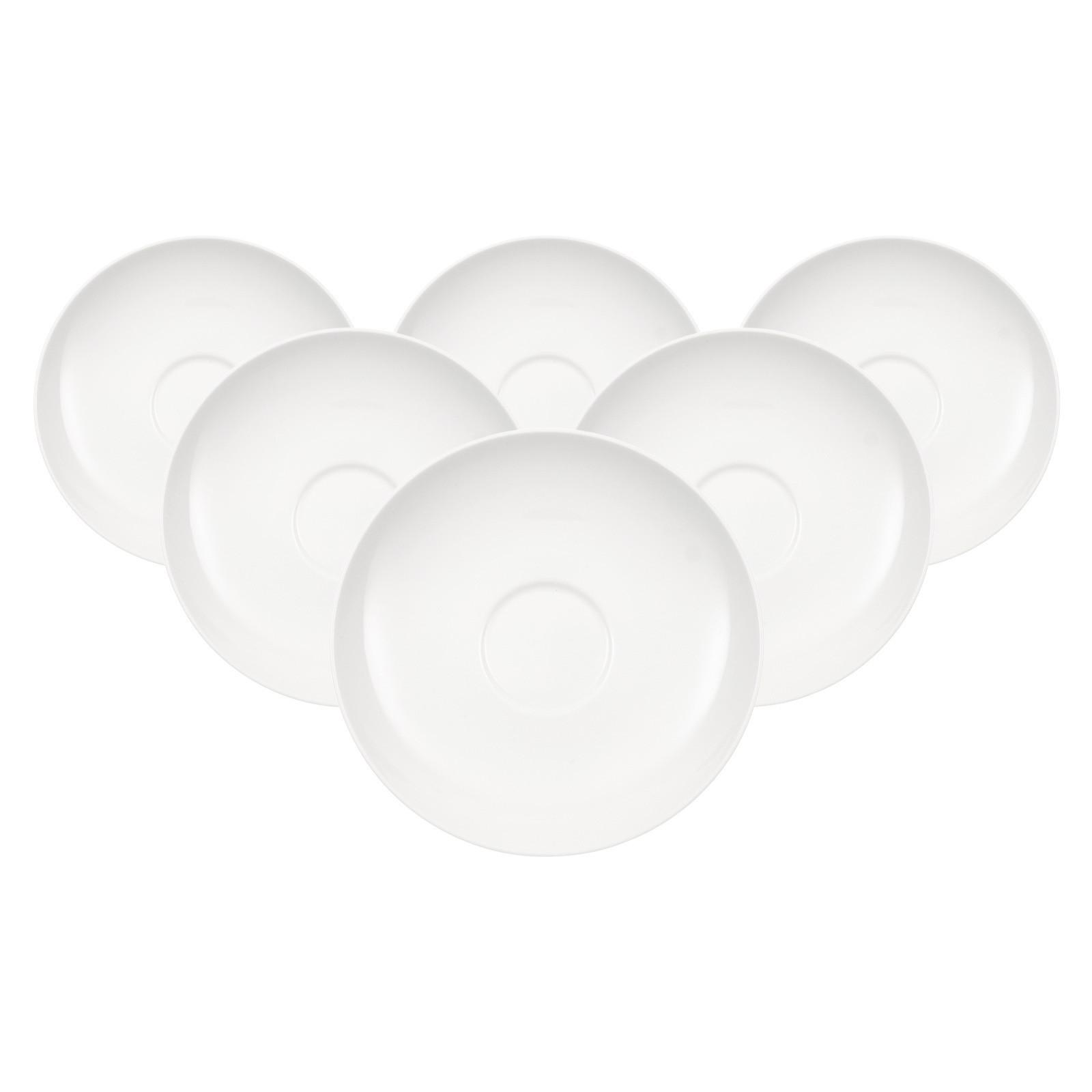 KAFFEE-/TEEUNTERTASSEN Anmut weiß ø 15 cm 6er Set - Weiß, Keramik (15cm) - Villeroy & Boch