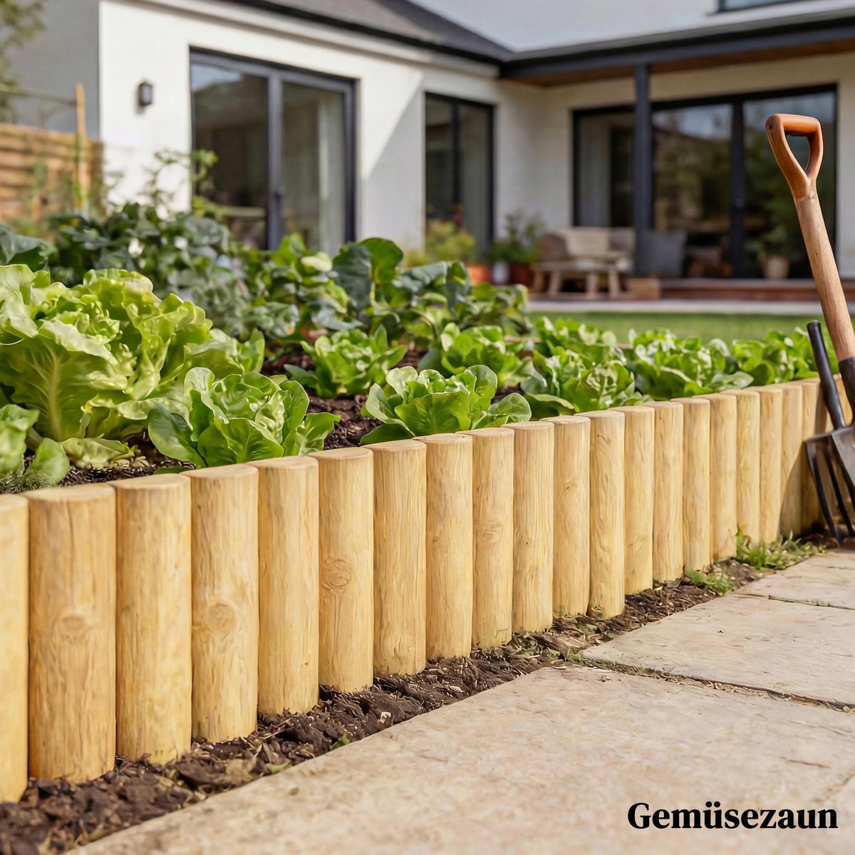 GARTENZAUN Tannenholz Naturholz - Naturfarben, Holz (2.7/30cm) - Outsunny