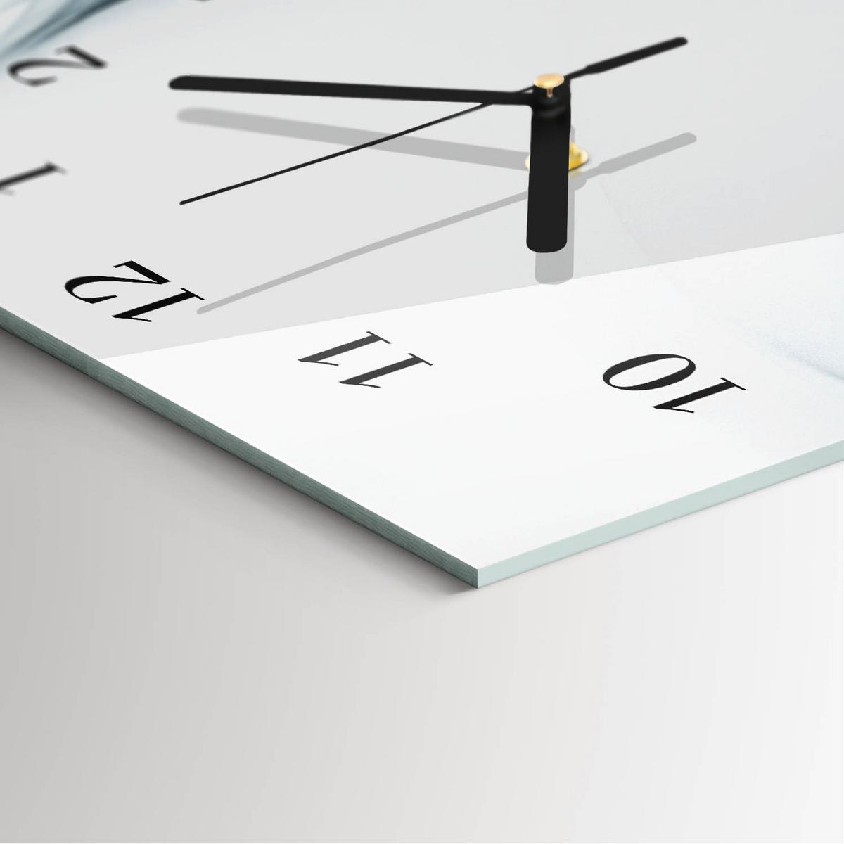 WANDUHR aus Glas 30x60 cm - Abstraktion - Silberfarben, Glas (30/60/0.4cm) - TULUP