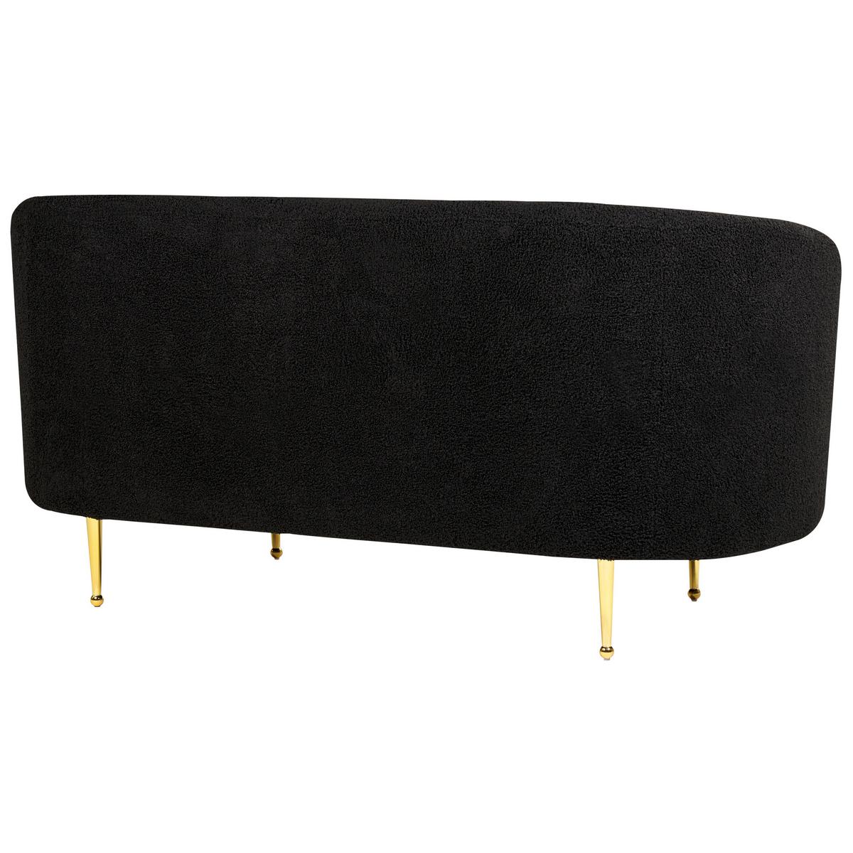 2-SITZER-SOFA Polyester Schwarz Loen - Schwarz, Textil (155/79/70cm) - Beliani