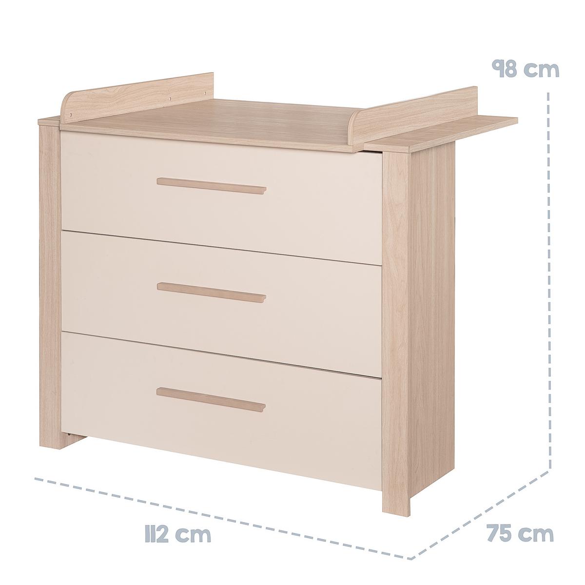 WICKELKOMMODE Momo - Kaschmir, Holz/Holzwerkstoff (112/98/75cm) - Roba