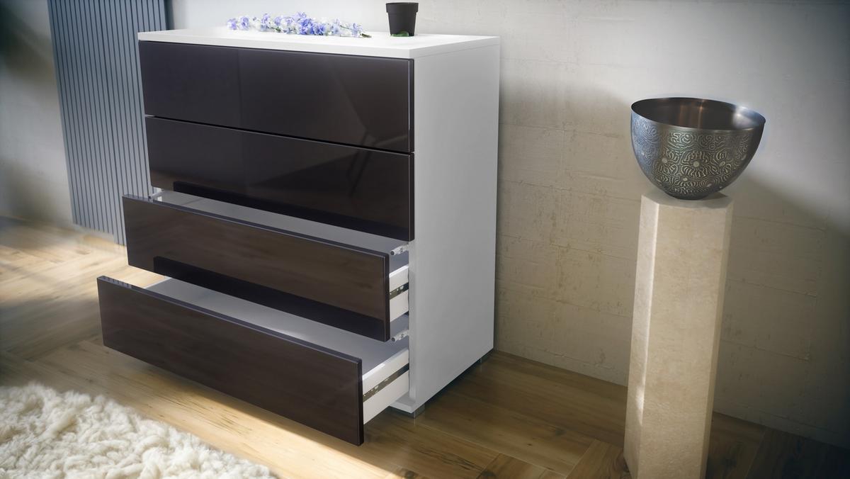KOMMODE Pavos Eiche Wotan - Eiche Wotan, Holzwerkstoff (76/76/35cm) - Vladon
