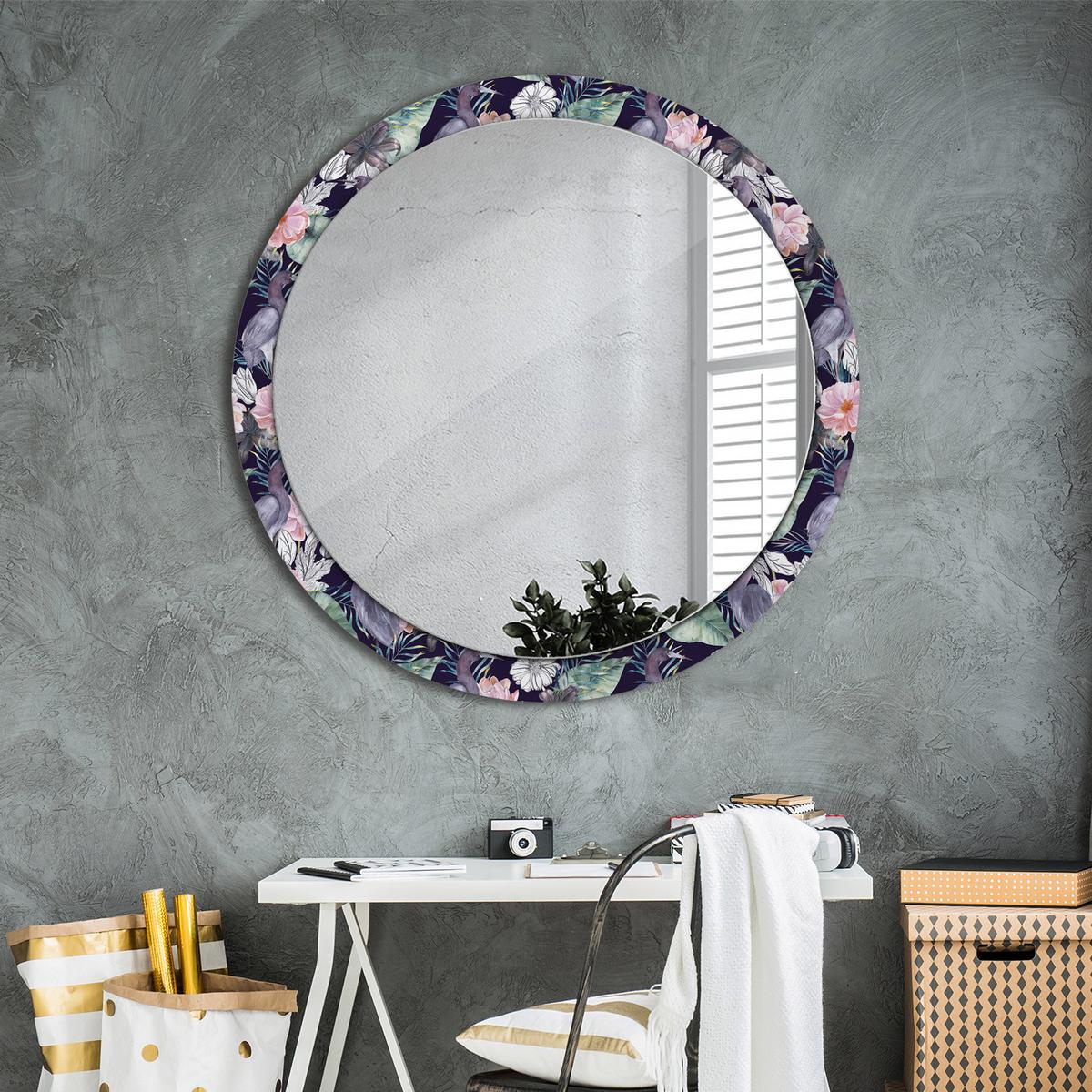 SPIEGEL Rund Ø 100 cm mit Aufdruck - Multicolor, Glas (100/100/0.4cm) - Wallfluent