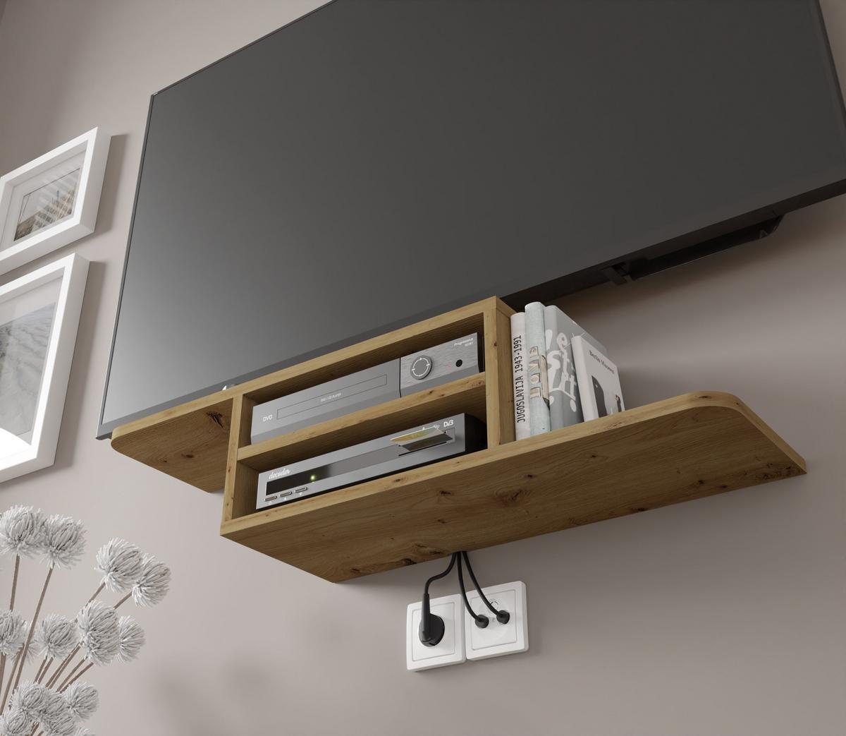 TV LOWBOARD Artisan Eiche 90/20/22 - Eiche Artisan, Holzwerkstoff (90/20/22cm) - RAUMHIRSCH FURNITURE