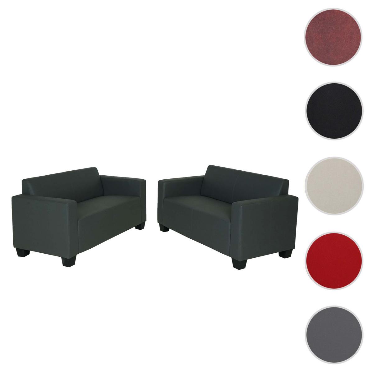 SOFA-GARNITUR Grau - Dunkelgrau/Grau, Textil (136/76/72cm) - MCW