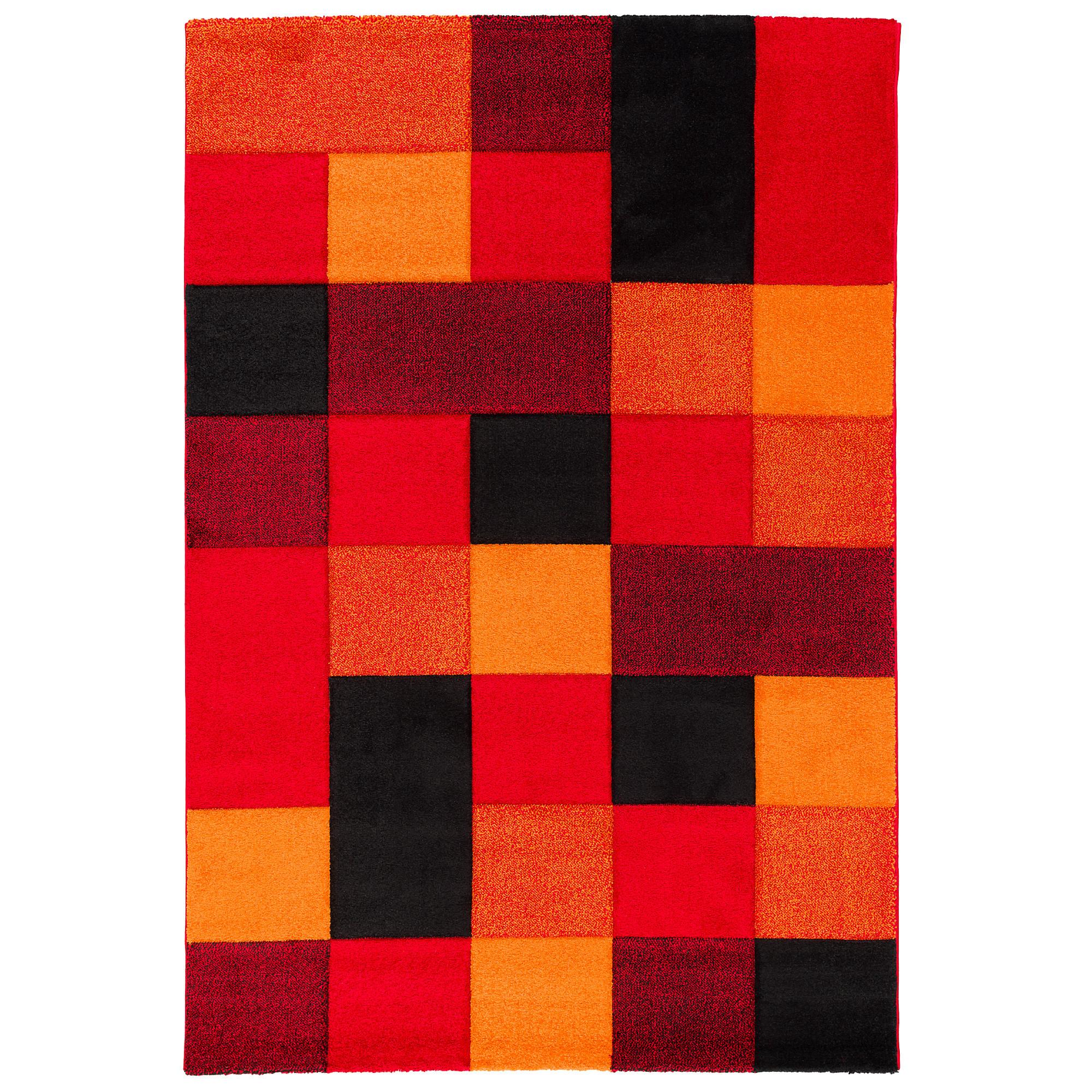 DESIGNER TEPPICH BRILLIANT KARO - Rot/Orange, Textil (160/230cm) - Pergamon