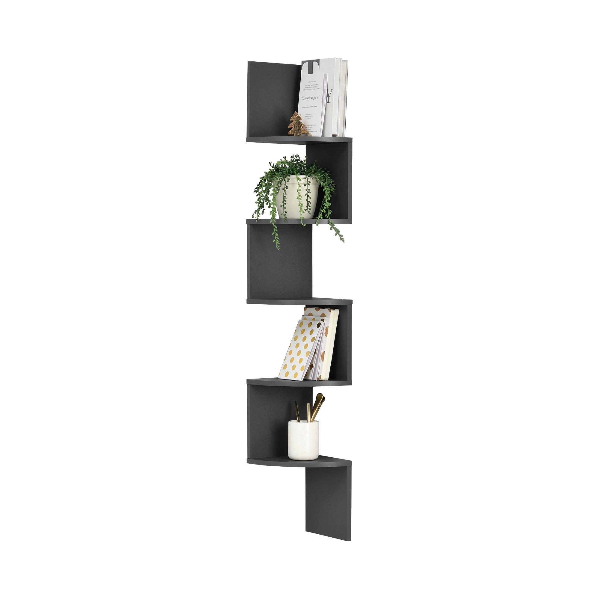 WANDREGAL Greiz - Dunkelgrau, Holzwerkstoff (123/19.5/19.5cm) - [en.casa]