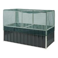 HOCHBEET Alblasserdam mit Netz - Anthrazit, Metall (174/118/90cm) - [en.casa]