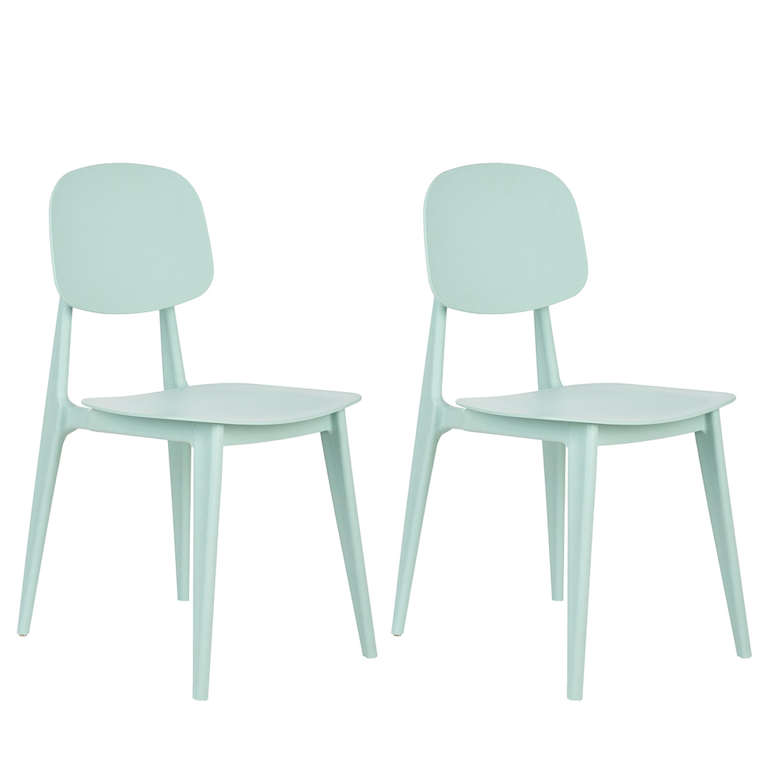 GARTENSTUHL 2er-Set Mintgrün Kattavia - Mintgrün, Kunststoff (40/80/49cm) - Beliani