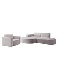 SOFASET Palma Ecksofa Sessel Ascot - Rosa, Holzwerkstoff/Textil (236/78/165cm) - Fun Möbel