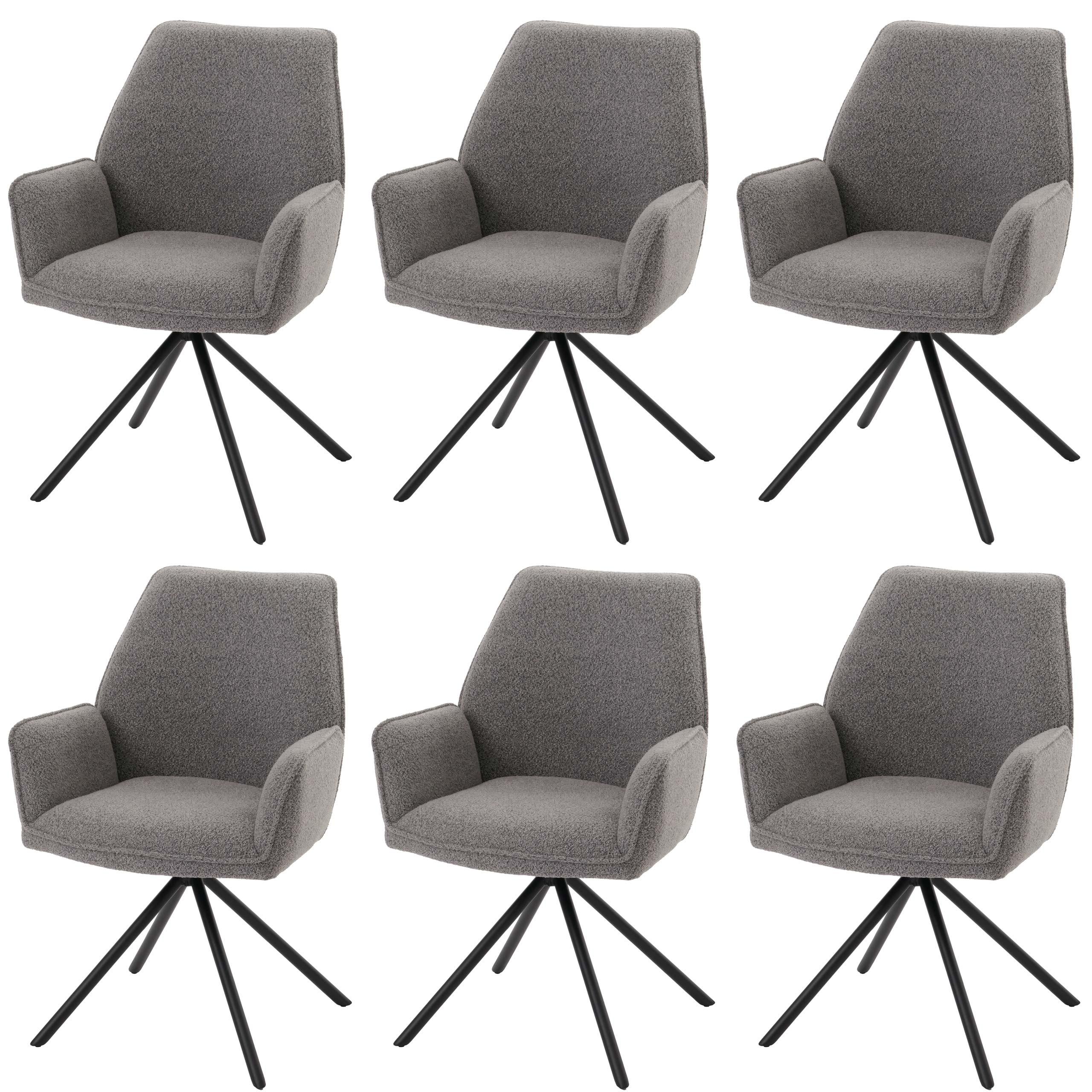 ESSZIMMERSTUHL Hellgrau 6er-Set - Hellgrau, Textil (60/86/60cm) - MCW