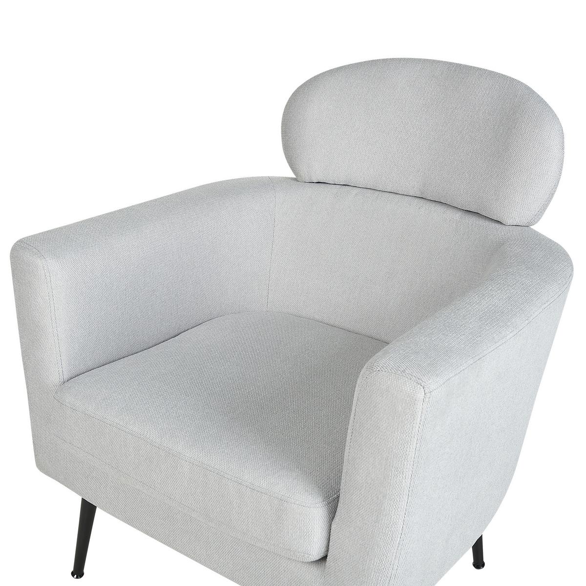 SESSEL Polsterbezug Grau Soby - Grau, Holz/Textil (76/91/70cm) - Beliani