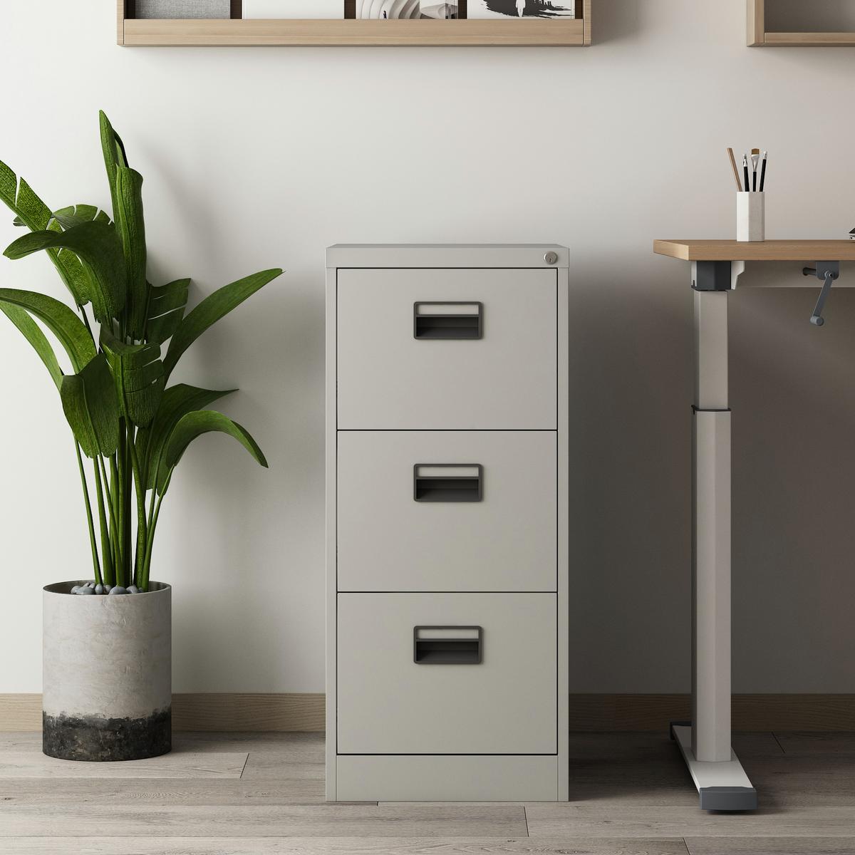 SCHUBLADENSCHRANK Rääkkylä - Grau, Metall (45/103/62cm) - [en.casa]