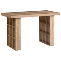 SCHREIBTISCH Hellbraun 120/60 cm mit Fächern Elura - Braun, Holzwerkstoff (60/120/75cm) - Beliani
