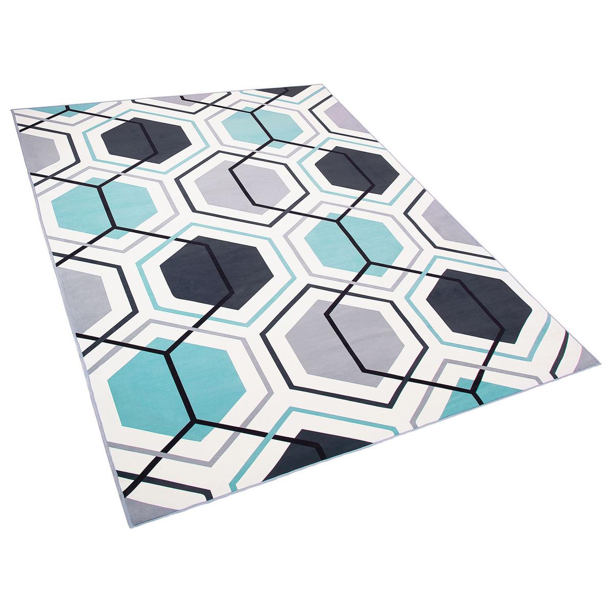 KURZFLOR-TEPPICH Giresun 230/160 cm - Multicolor, Kunststoff (160/230cm) - Beliani