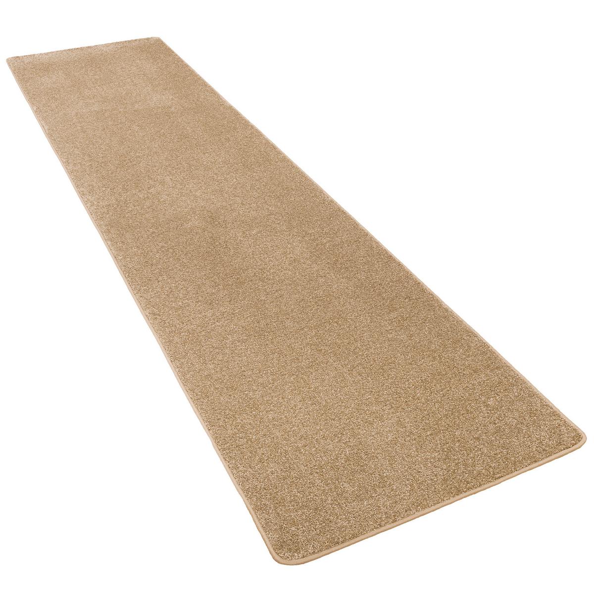 HOCHFLOR VELOURS LÄUFER TEPPICH LUNA - Cognac, Textil (80/400cm) - Snapstyle