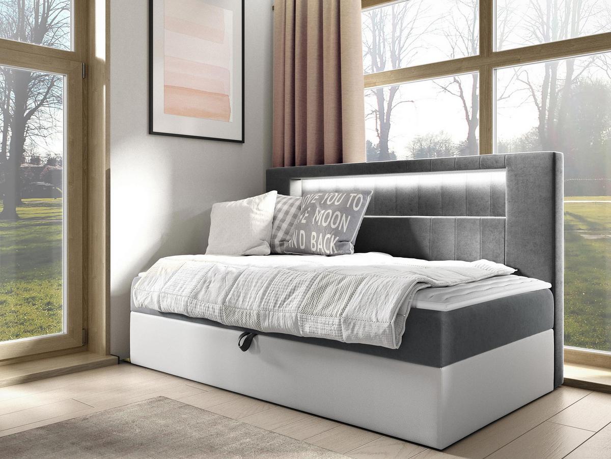 BOXBETT Gold Junior 2 - H3 - Weiß/Grau, Holz (100/200cm) - MIRJAN24