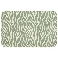 WC-VORLEGER Zebra - Motiv - Grün Toilettenvorleger 60x40 cm - Salbeigrün, Textil (60/1cm) - OnlyWow