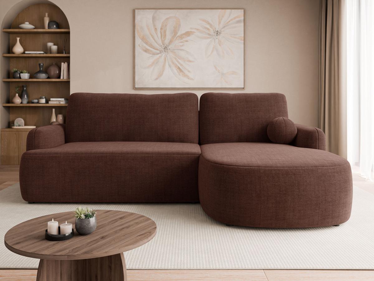 ECKSOFA Loridu Premium, Seite: Rechts - Nussbaumfarben/Schwarz, Holz/Kunststoff (174/250cm) - MIRJAN24